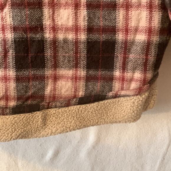 Levis mens large fleece lined plaid jacket gorp cool red black lumberjack outdoo - Picture 11 of 11